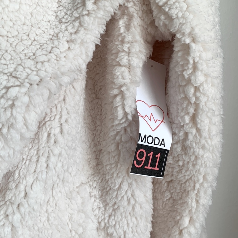chic double breasted faux fur teddy coat - Picture 7 of 7
